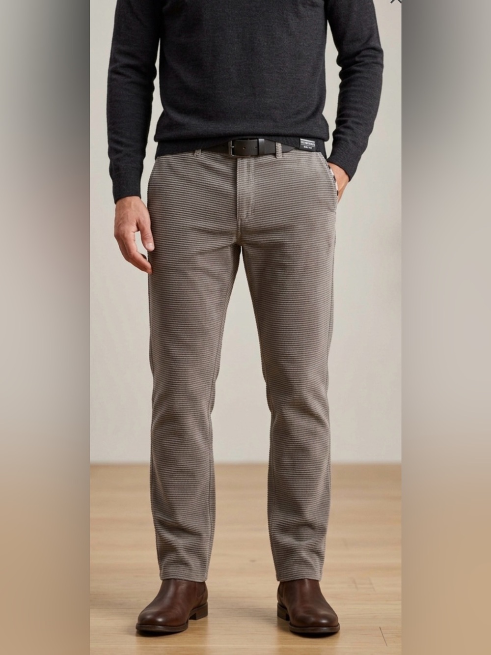 Men’s Tan Betabrand Ribbed Corduroy Pants 32” waist